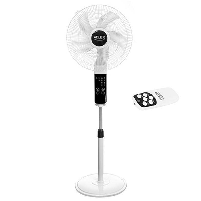 Вентилятор Adler AD 7328 60 Вт/120 Вт/40 см + пульт дистанційного керування Білий/Чорний (AD 7328)