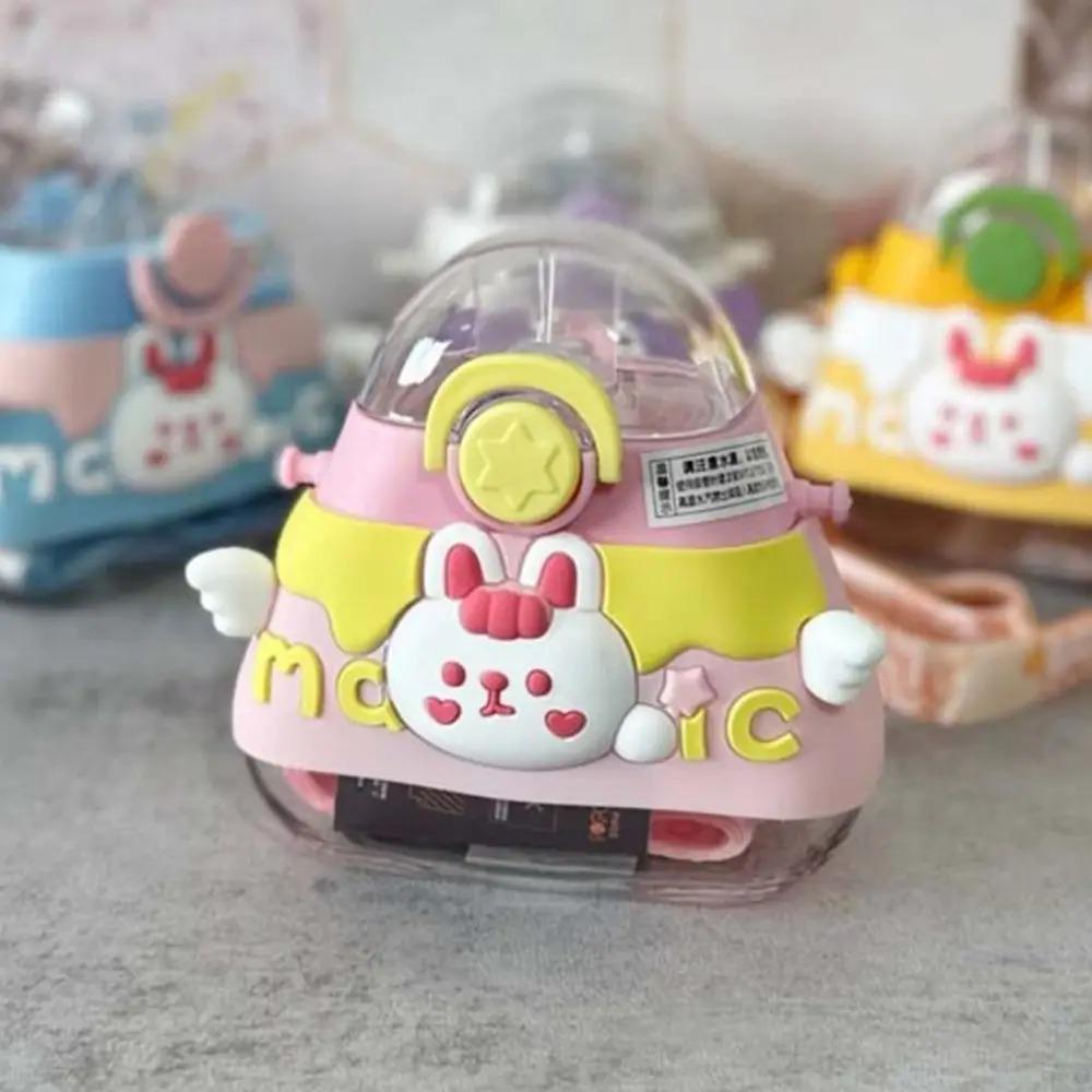 Дитяча пляшка для води з силіконовою трубочкою та ремінцем POP02313 520 мл Рожевий - фото 5