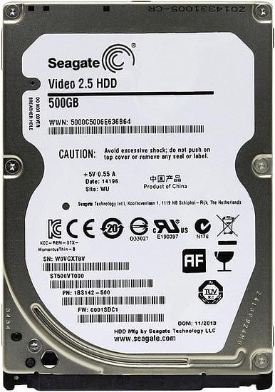 Жорсткий диск Seagate Video 2.5 HDD 2,5" SATA 500GB 5400rpm/16MB (ST500VT000)