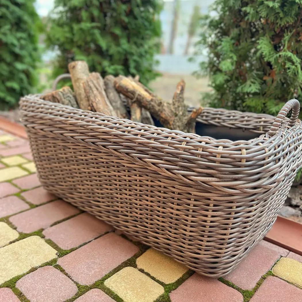 Дровница для печи из ротанга 65 л (27709780)