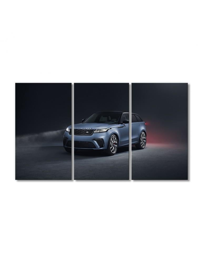 Картина модульная Рендж Ровер Велар автомобиль 3 модуля 50x75 см