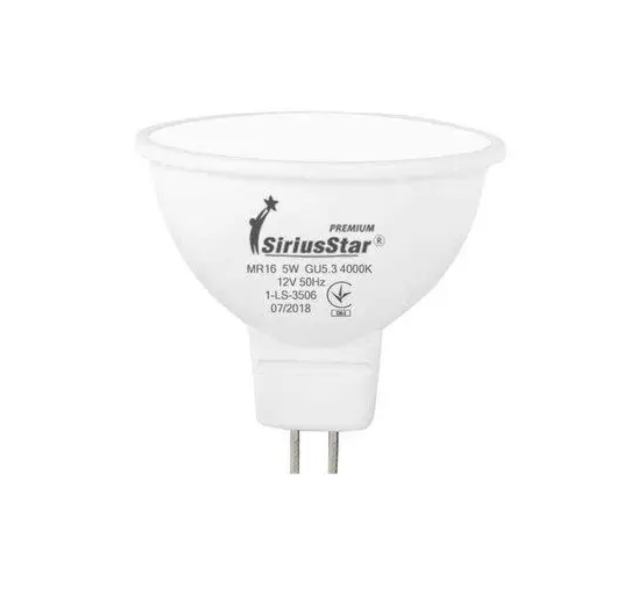 Светодиодная лампа SiriusStar 5W MR16 4000K GU5.3 12V Белый (3506)