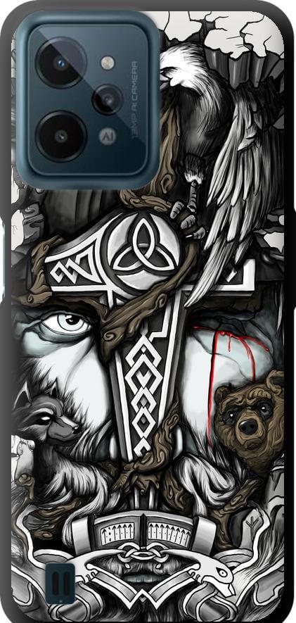Чехол на Realme C31 Тату Викинг (4098b-2593-42517)
