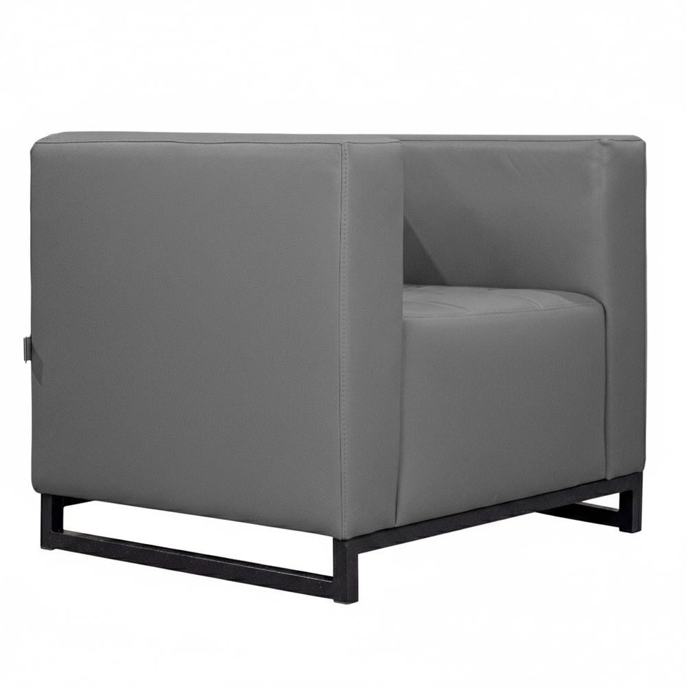 Диван Space экокожа Soft металлический каркас 90х76х76 см Grey (rich_sofa_00723)