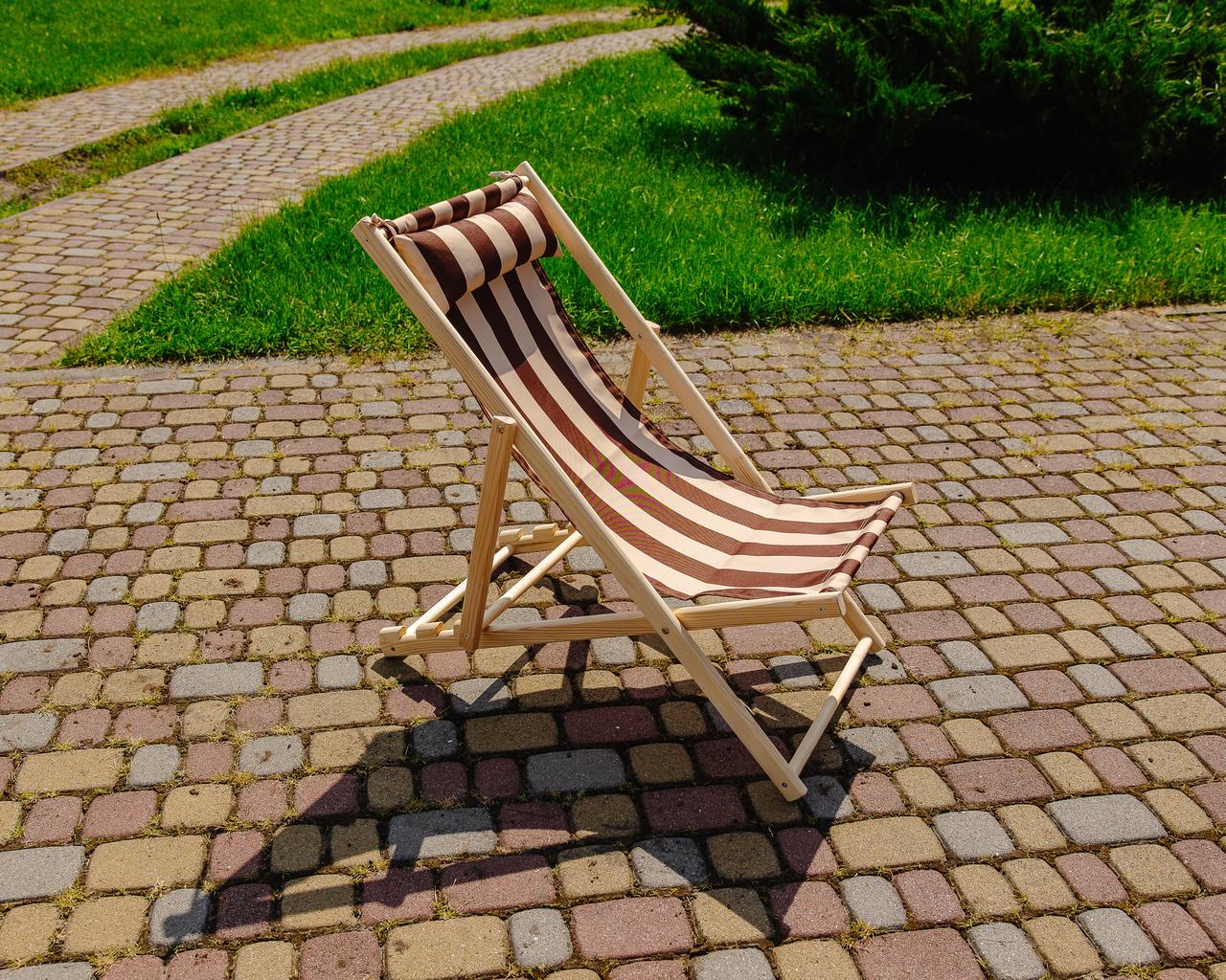 Шезлонг для дачи тканевый XRmaster с подушкой Кофейный (КШ-001) - фото 5 Шезлонг для дачи тканевый XRmaster с подушкой Кофейный (КШ-001) - фото 5