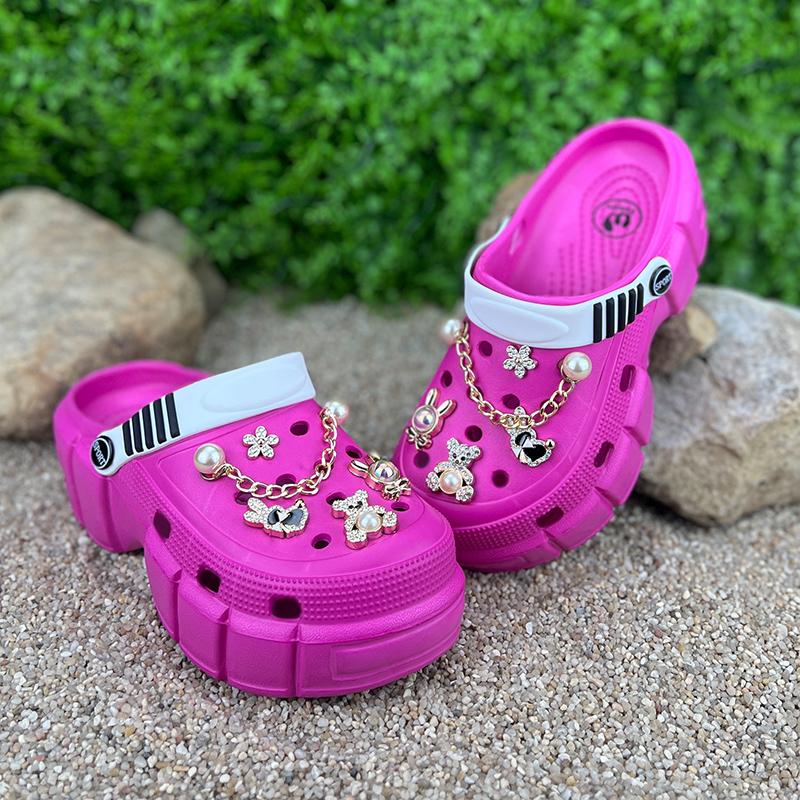 Крокси жіночі Е-0010325-4 з джибітсами p. 41 25,5 см Фуксія (77125252)