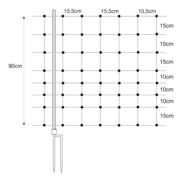 Сітка на електропастух для овець/кіз 50 м 90 см (9) - фото 3