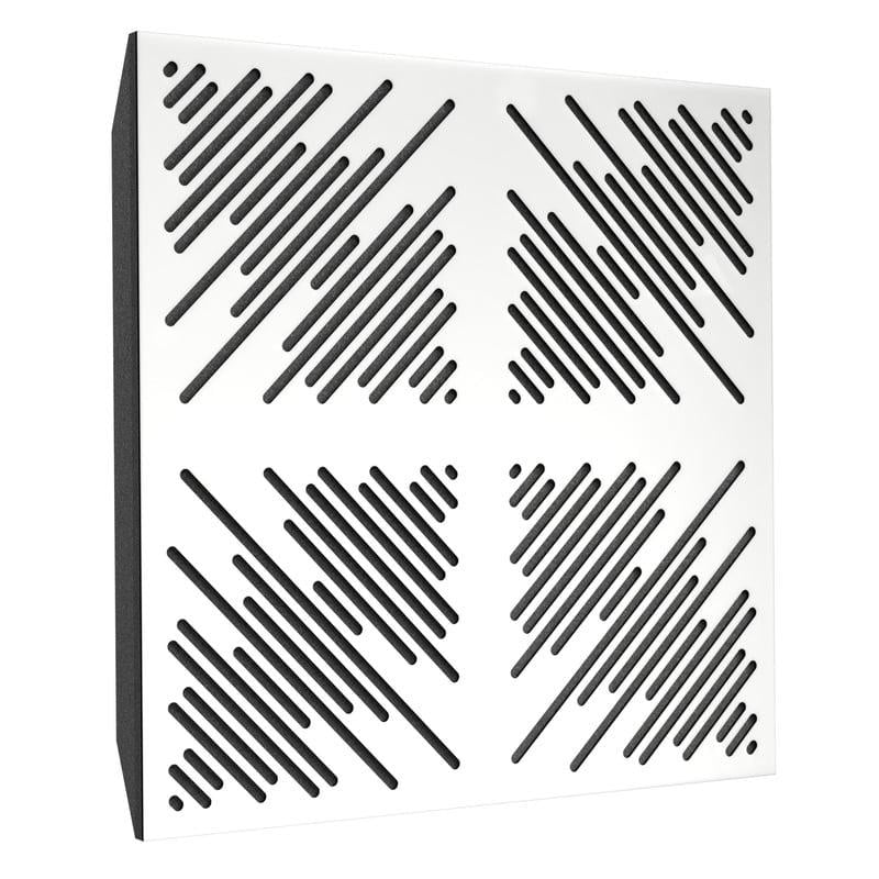 Акустическая панель Ecosound 4Diagonals HDF 50х50 см 53 мм Белый (1072)