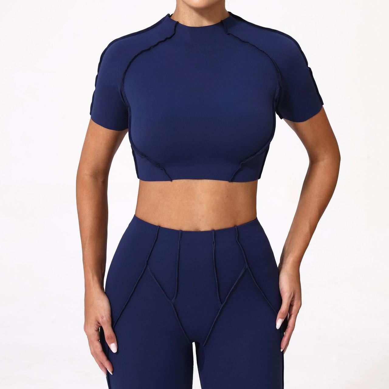 Топ-футболка со швами наружу L Темно-синий (RTX04L)