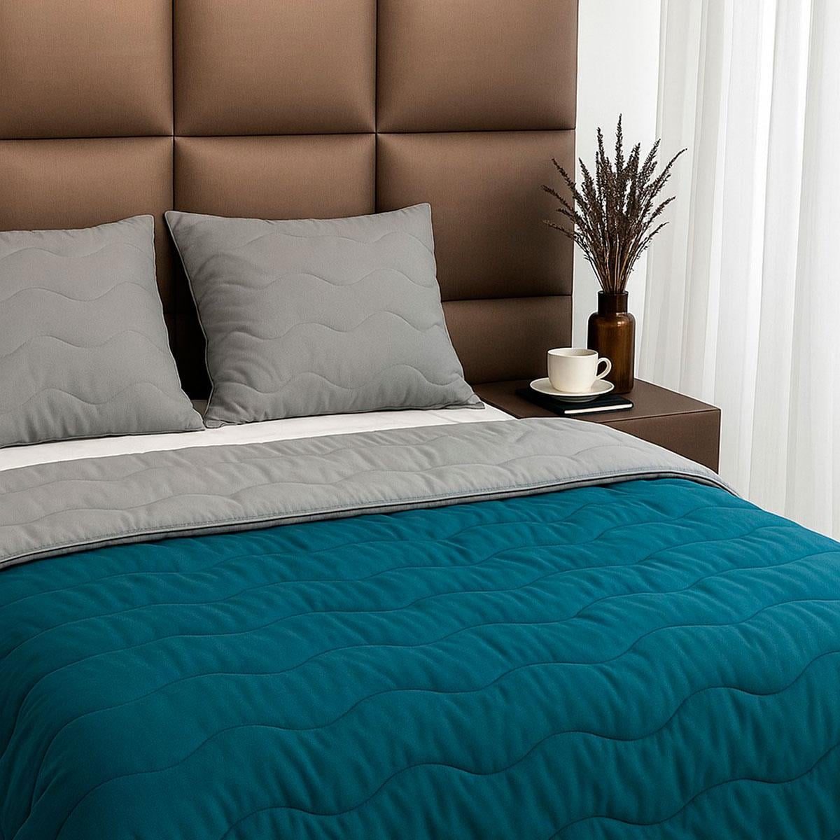Одеяло ArCloud Double Face Indian Teal 170х205 см двуспальное 350 г/м2 Grey (32066214)