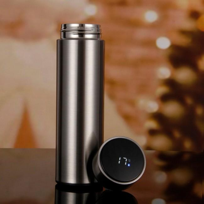 Термос з термометром та дисплеєм 500 мл Срібло (402788) - фото 4 Термос з термометром та дисплеєм 500 мл Срібло (402788) - фото 4