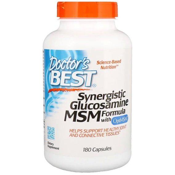 Препарат для суглобів та зв'язок Doctor's Best Synergistic Glucosamine MSM Formula with OptiMSM 180 Caps (DRB-00070)