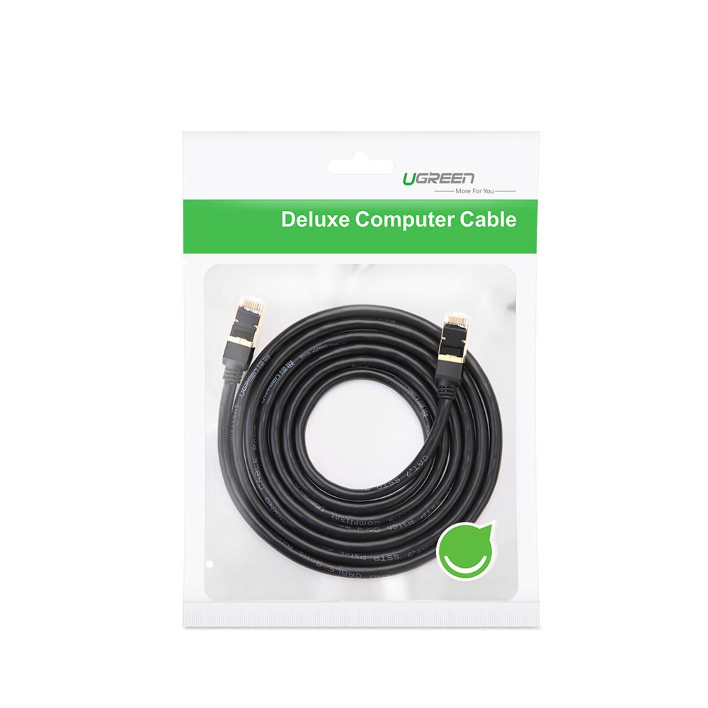 Мережевий кабель патч-корд UGREEN NW107 Cat7 F/FTP Round Ethernet Cable 3 м Black (11270) - фото 10