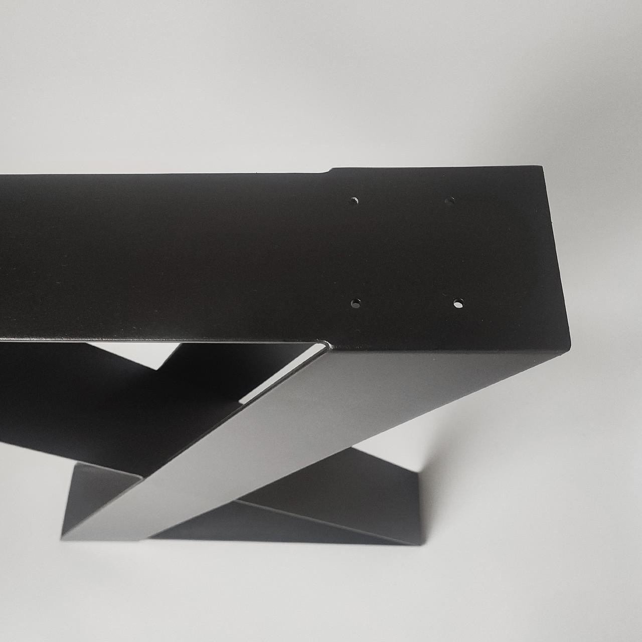 Опора для стола из металла 500х108 мм H 730 мм стальная пластина 100x4,0 мм Черный (1139) - фото 3 Опора для стола из металла 500х108 мм H 730 мм стальная пластина 100x4,0 мм Черный (1139) - фото 3