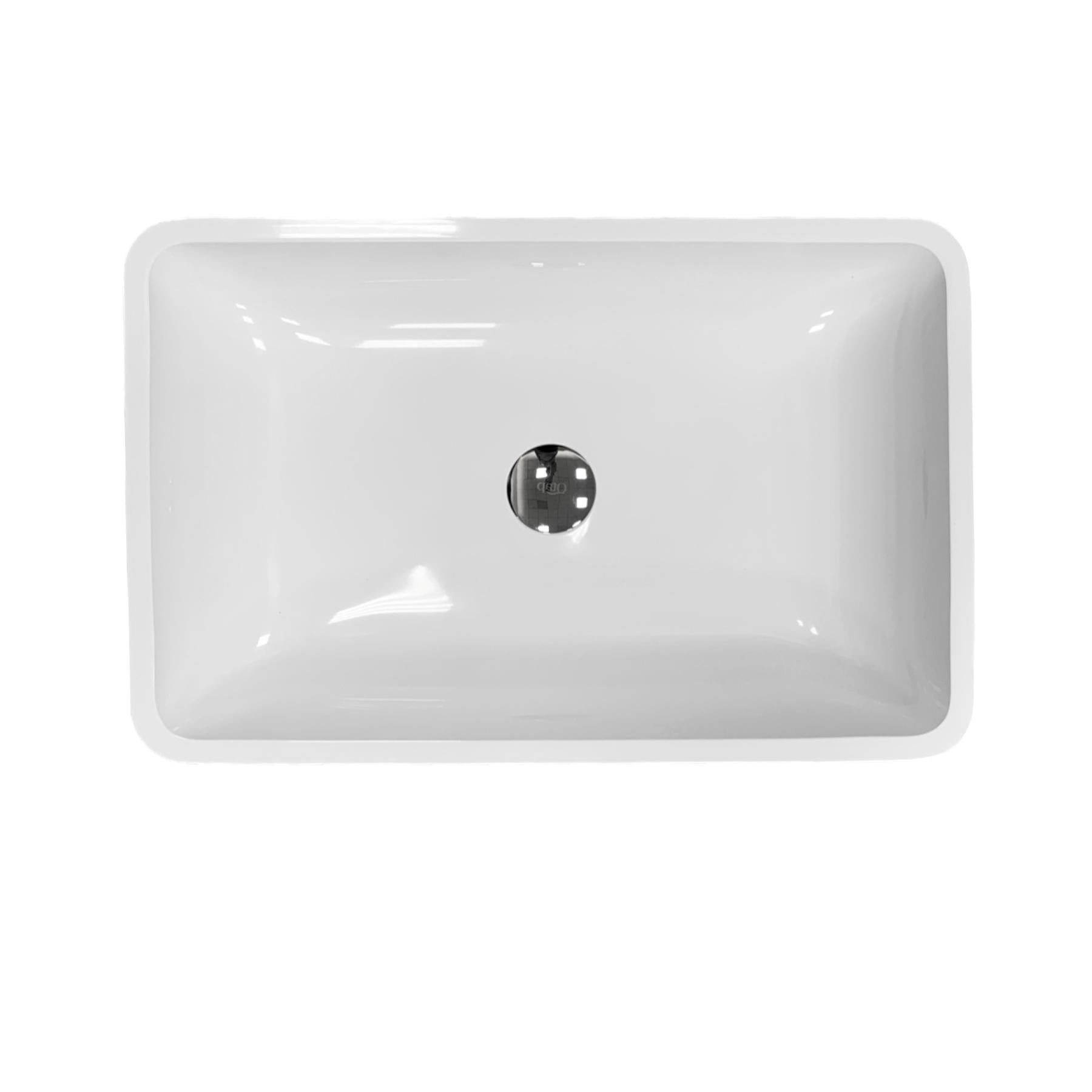 Умывальник Adamant Lower накладной из искусственного камня 560x360x100 мм Белый (100003858)