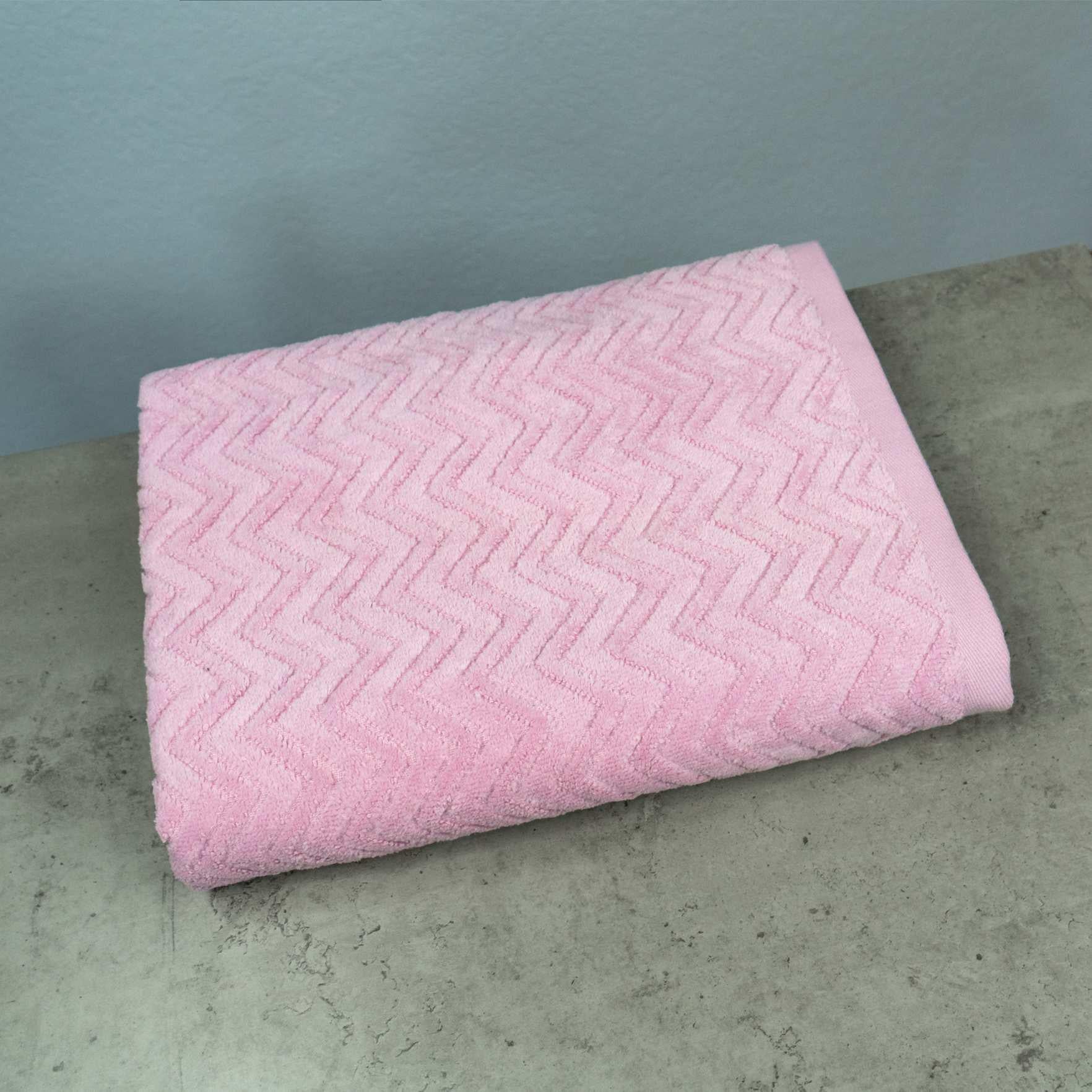 Полотенце GM Textile жаккардовое с велюром 50x90 см Розовый (550-90-gv-pink)