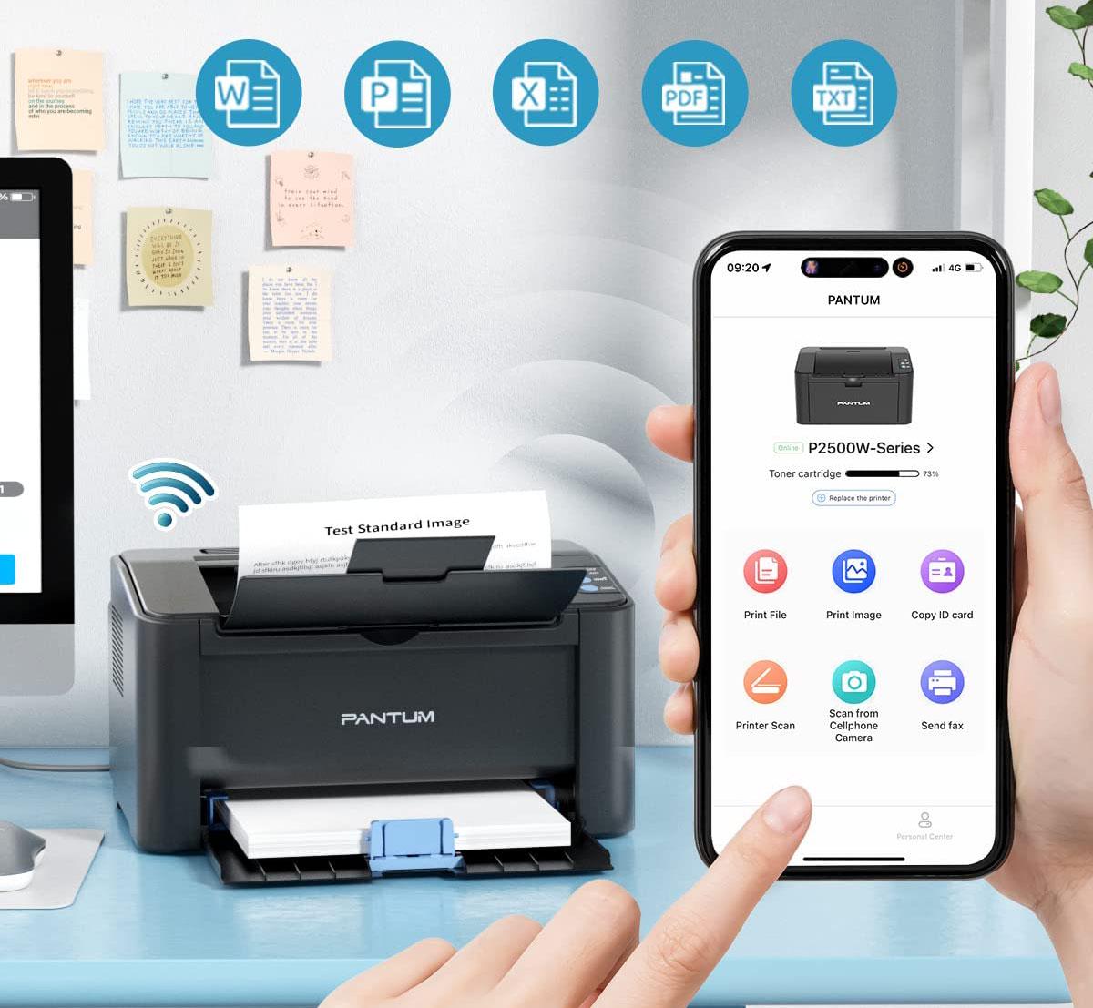 Принтер лазерний Pantum P2502W Wifi Airprint однофункціональний малий 22 стор./хв. Чорний - фото 6