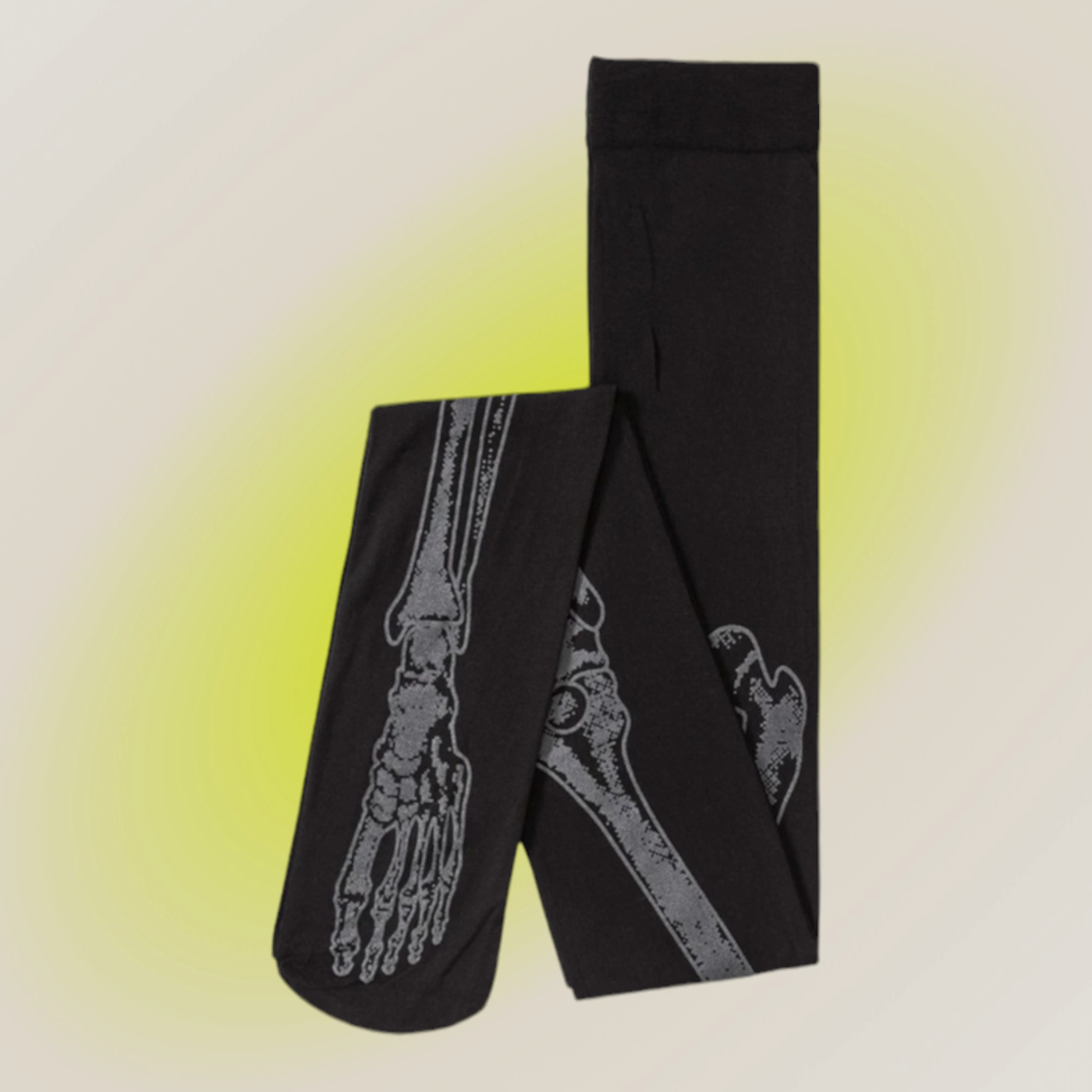 Колготки-скелеты на Хэллоуин принт светятся в темноте 40 den L р. 46-48 Черный (L0107) - фото 2 Колготки-скелеты на Хэллоуин принт светятся в темноте 40 den L р. 46-48 Черный (L0107) - фото 2