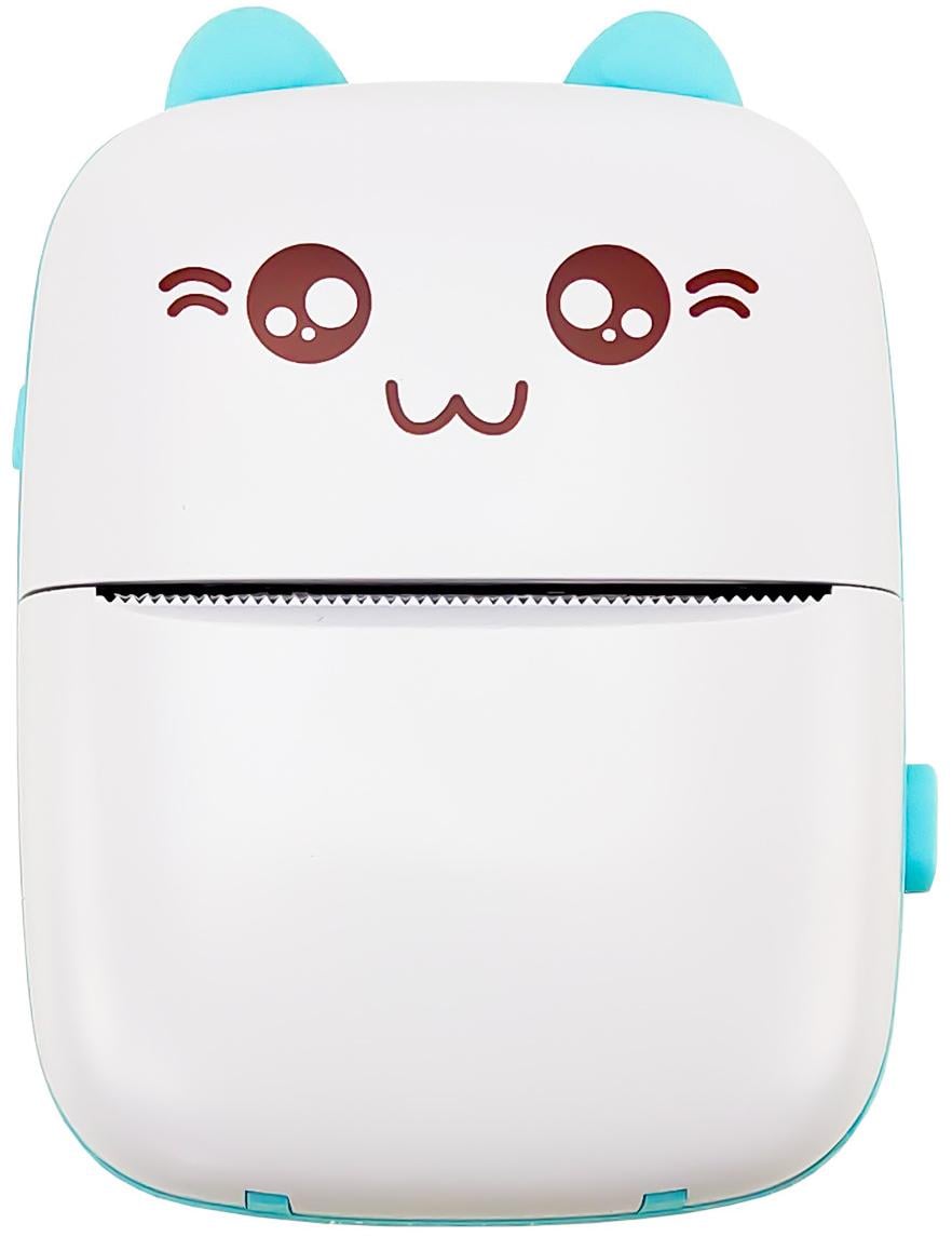 Принтер детский Bluetooth Mini printer беспроводной с термопечатью Голубой (2104619158)