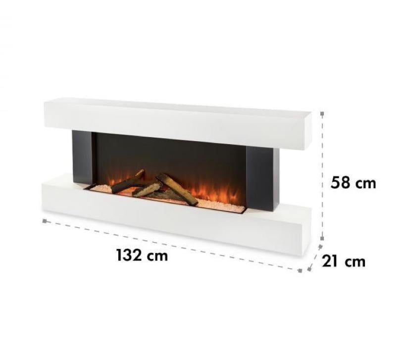 Електрокамін KLARSTEIN Studio Light & Fire 1 Smart Kamin МДФ 1000-2000 Вт Білий (10032725) - фото 8