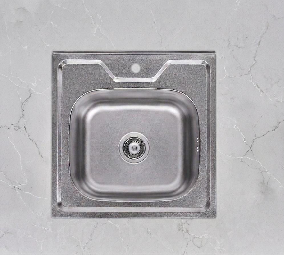 Кухонна мойка Platinum 50/50 Decor накладна квадратна 0,7 мм