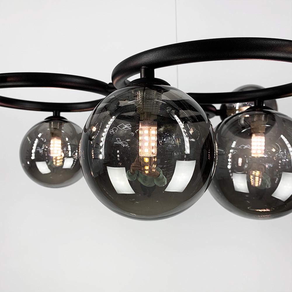 Люстра Gorizia на 7 графитовых плафонов Черный (sg 44/7 bk/gr) - фото 4 Люстра Gorizia на 7 графитовых плафонов Черный (sg 44/7 bk/gr) - фото 4