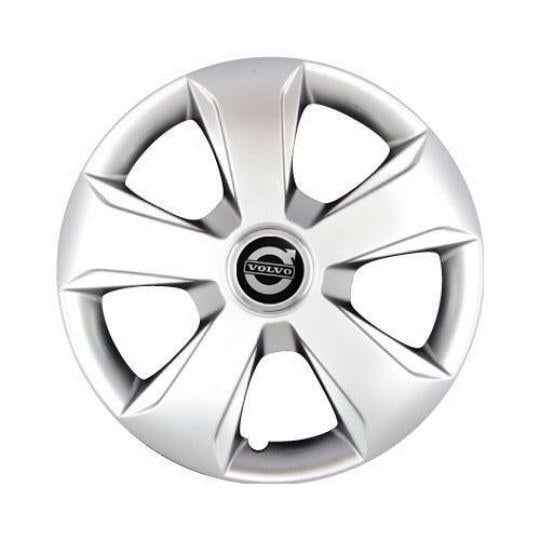 Автомобильные колпаки SKS 102 R13 с логотипом Volvo 4 шт. Серебристый
