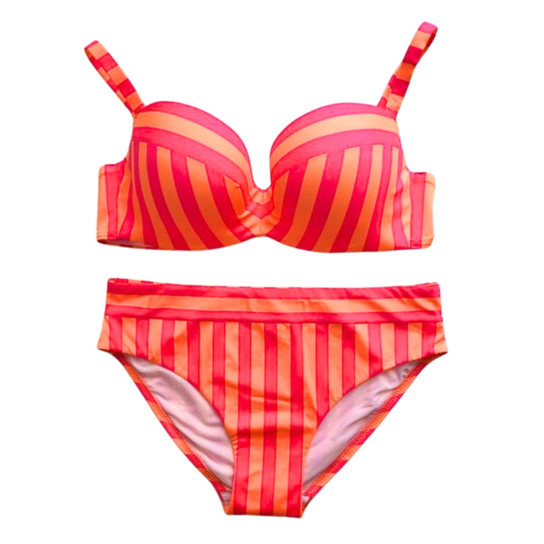 Купальник Toccata в полоску Angela BSG-030 р. 44 Оранжевый