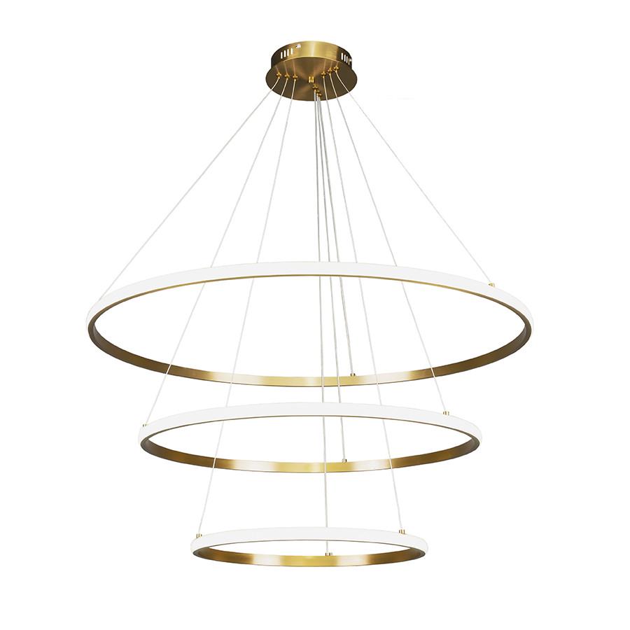 Люстра светодиодная Levistella 7529833-3A LED 400/600/800 Лофт с тремя плафонами кольцами и пультом Бронзовый (2592770453)