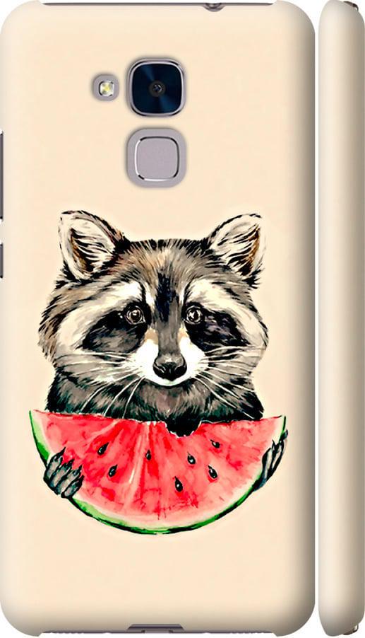 Чехол на Huawei Honor 5C Енотик с арбузом (4605m-356-42517)