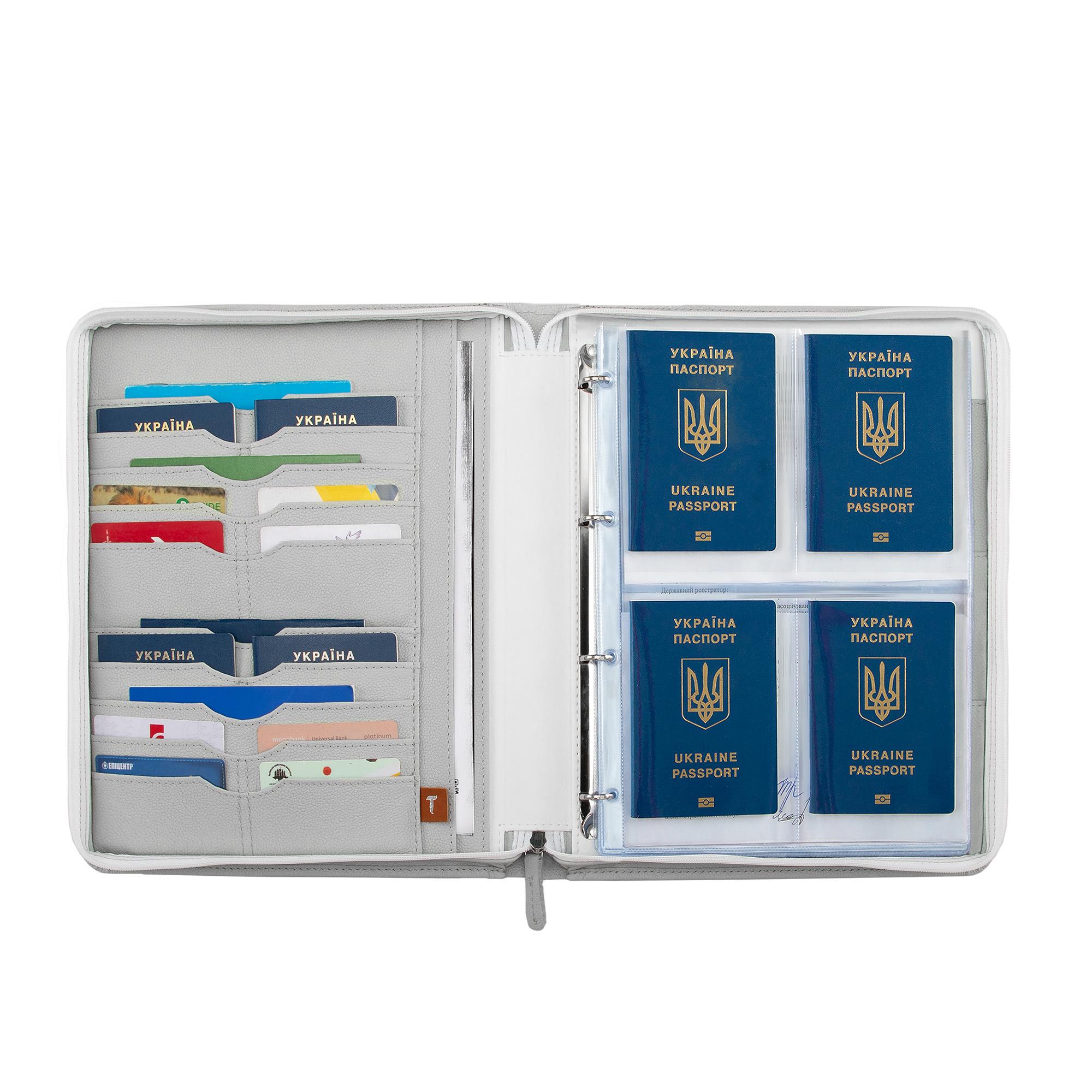 Папка кожаная для семейных документов А4 Серый (Н530-00-316011) - фото 2