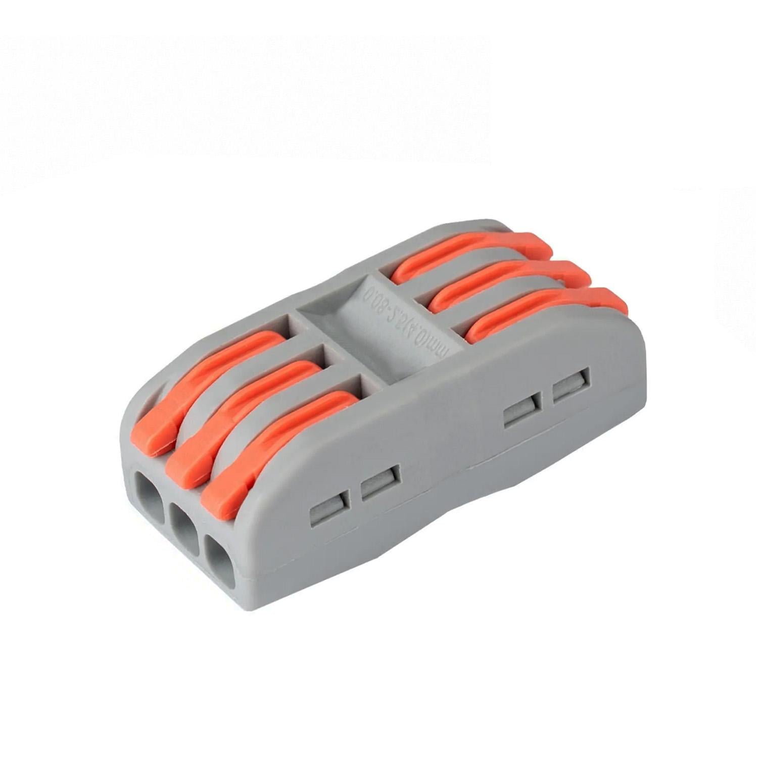 Клемма проходная Premium типа WAGO 3 на 3 провода 0,08–4 мм2/12–28AWG 32А 250V рычажный зажим