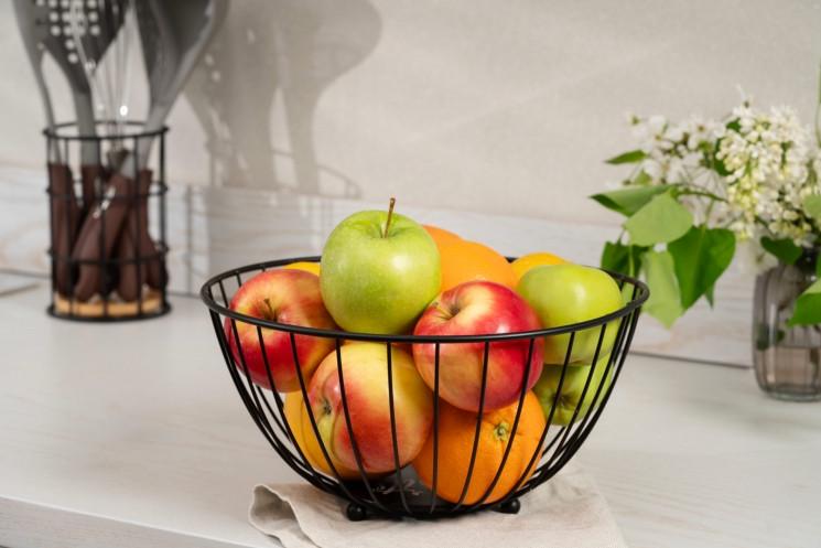 Кошик для сервірування Ardesto Midori для фруктів металевий 28х13 см Чорний (AR0903B) - фото 3 Кошик для сервірування Ardesto Midori для фруктів металевий 28х13 см Чорний (AR0903B) - фото 3