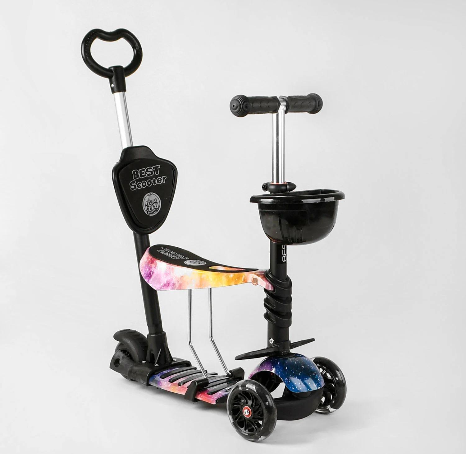 Самокат Best Scooter 16102 5в1 с подсветкой Белый (17573246)