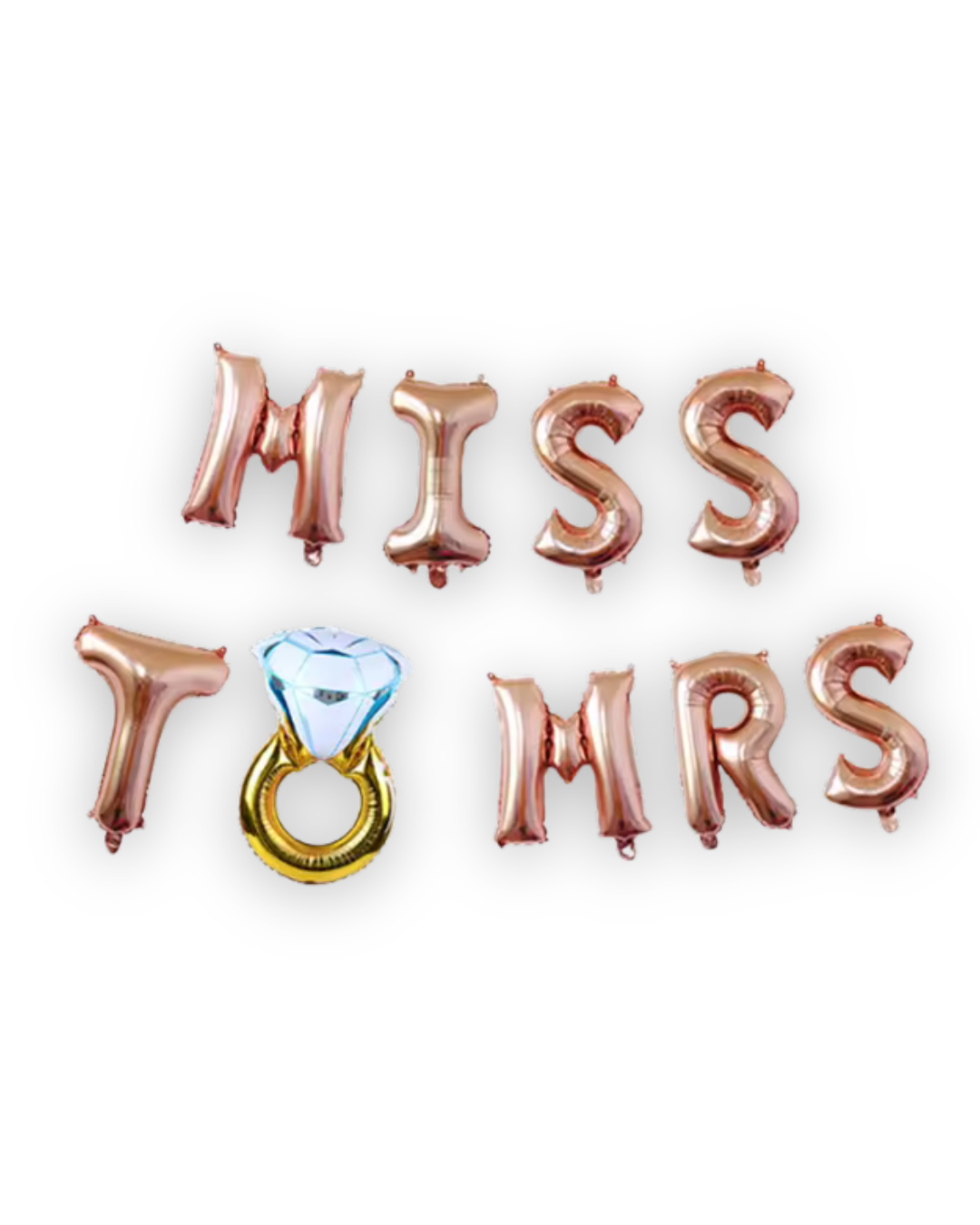 Воздушные шарики фольгированные Miss to Mrs Розовое золото (09)
