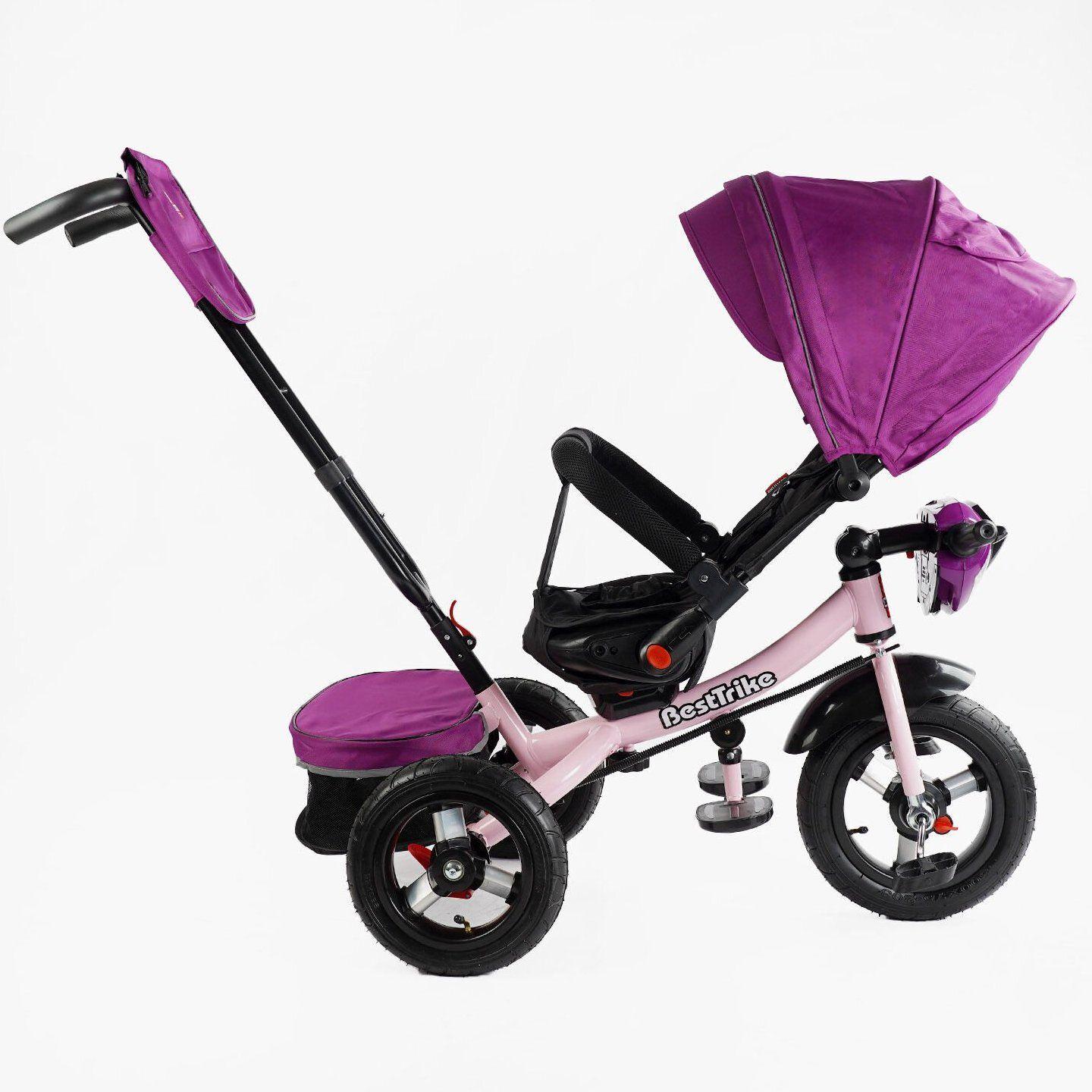 Велосипед дитячий триколісний Best Trike 6088 F надувні/фара з USB/пультом/батьківською ручкою Бузковий (736-07) - фото 6 Велосипед дитячий триколісний Best Trike 6088 F надувні/фара з USB/пультом/батьківською ручкою Бузковий (736-07) - фото 6