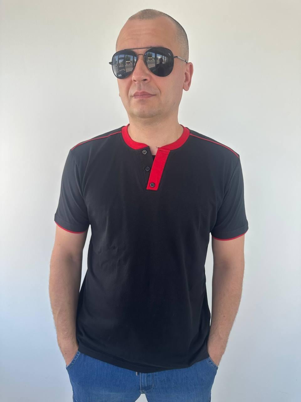 Футболка 3Д на гудзиках 5XL Чорний/Червоний (34415431) Футболка 3Д на гудзиках 5XL Чорний/Червоний (34415431)