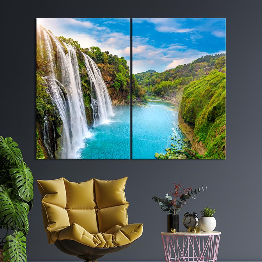 Картина Пейзаж с водопадом 165x122 см (1928-2)