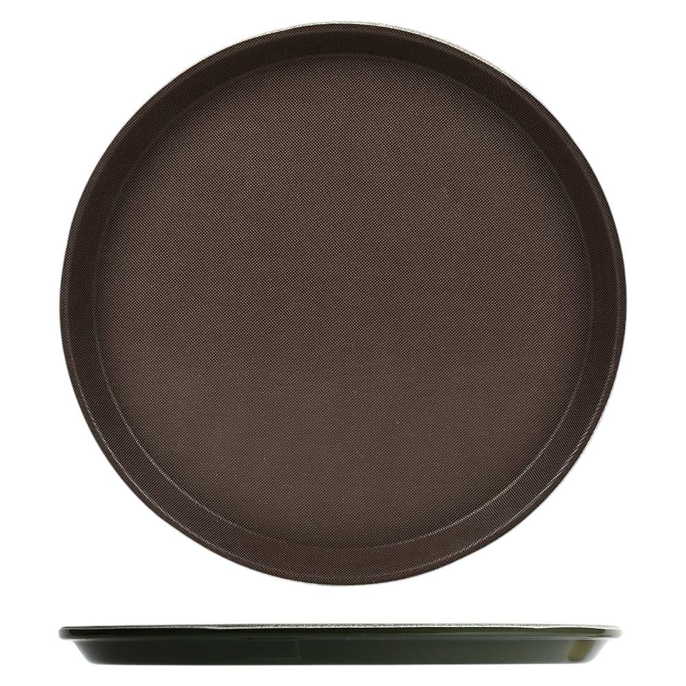 Поднос с противоскользящим покрытием Antislip R93017-M d 35 см Темно-коричневый (29704332) - фото 2 Поднос с противоскользящим покрытием Antislip R93017-M d 35 см Темно-коричневый (29704332) - фото 2