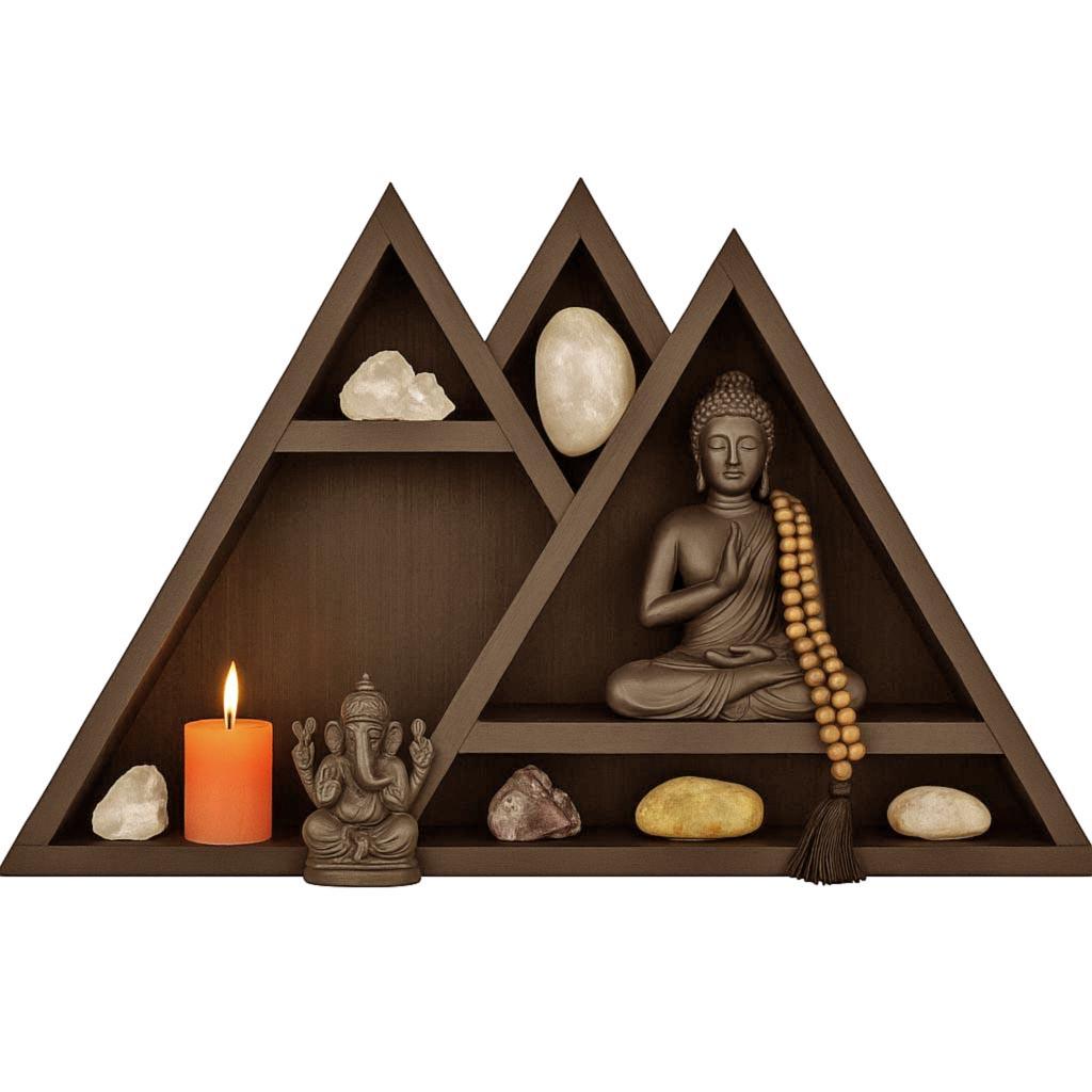 Алтарь для медитации из дерева Хайдон Капучино (ЛАТ-007409)