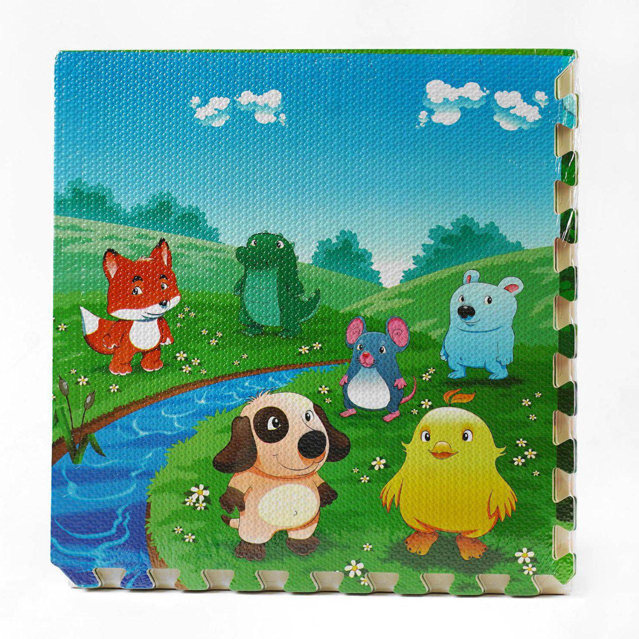 Розвиваючий килимок-пазл з масажним ефектом для дітей (36567)