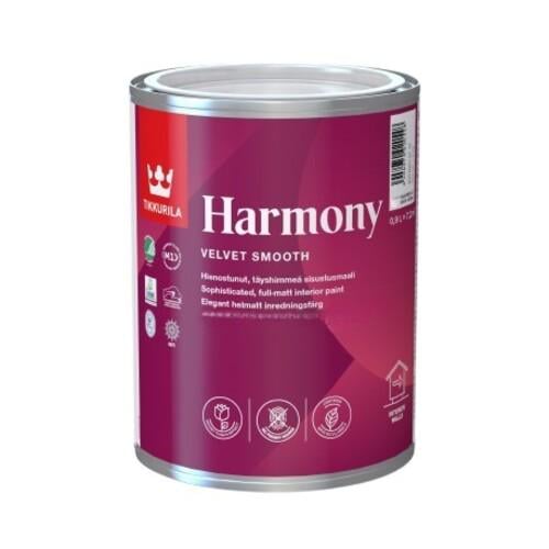 Краска TIKKURILA Harmony глубокоматовая для внутренних работ база А для покраски стен и потолков 0,9 л Белый (1819351301)
