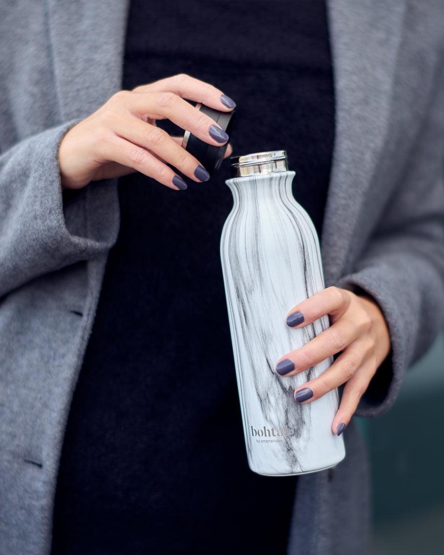Пляшка для води SmartShake Bohtal Insulated Flask Marble 600 мл White (21280-01) - фото 2