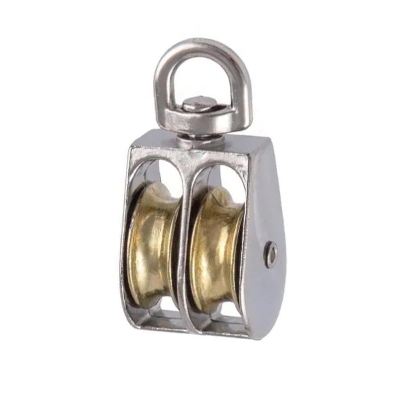 Блок двухшкивный Metalvis 1/2" для троса ø 4 мм никелированный 1 шт. (3KB20000003KBN0012)