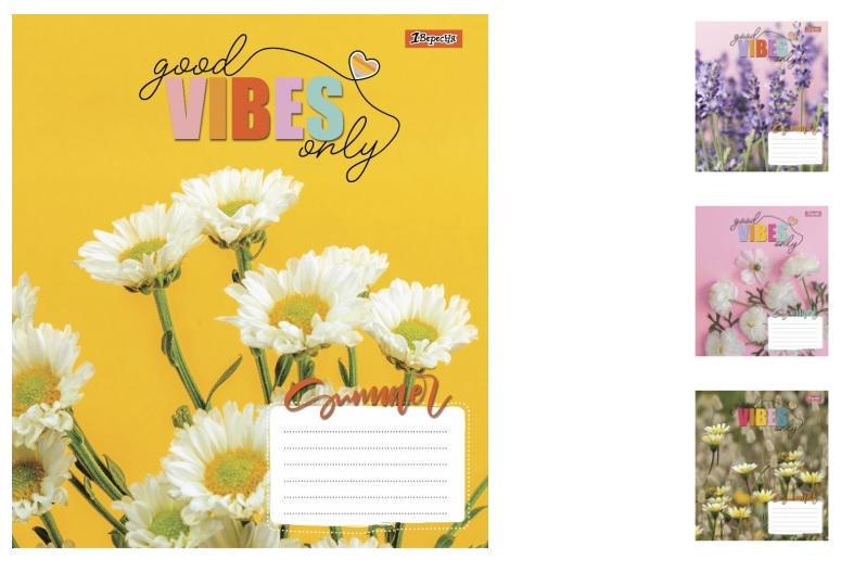 Зошити учнівські у лінійку 1 вересня Vibes 60 арк. 10 шт. в уп. (MTT-148885)