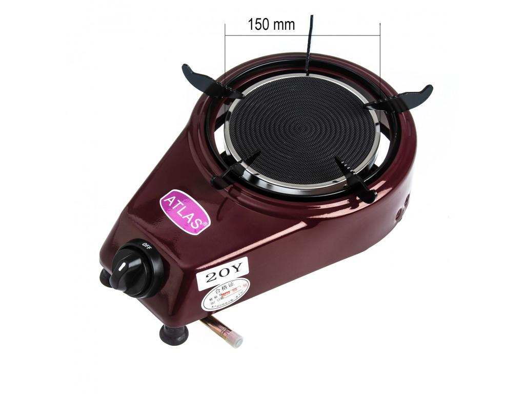 Настольная плита газовая ATLAS 20Y с пьезоподжигом из стали и керамики 90-220 г/час 2,68 кВт Красный (11432js) - фото 3 Настольная плита газовая ATLAS 20Y с пьезоподжигом из стали и керамики 90-220 г/час 2,68 кВт Красный (11432js) - фото 3