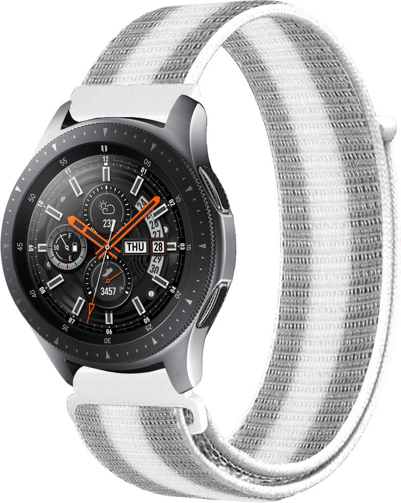 Ремінець нейлоновий Sport Loop для Galaxy Watch 46 мм Silver/White (16388-58)
