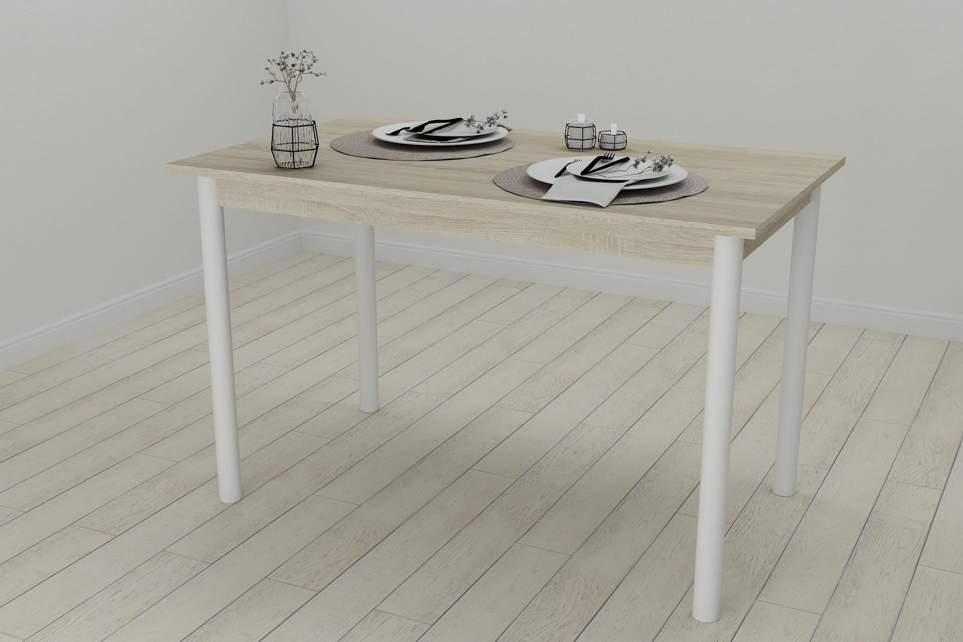 Стол кухонный Ferrum-decor Бенита ДСП 16 мм 75x120x60 см Белый/Сонома (FRD-106267)