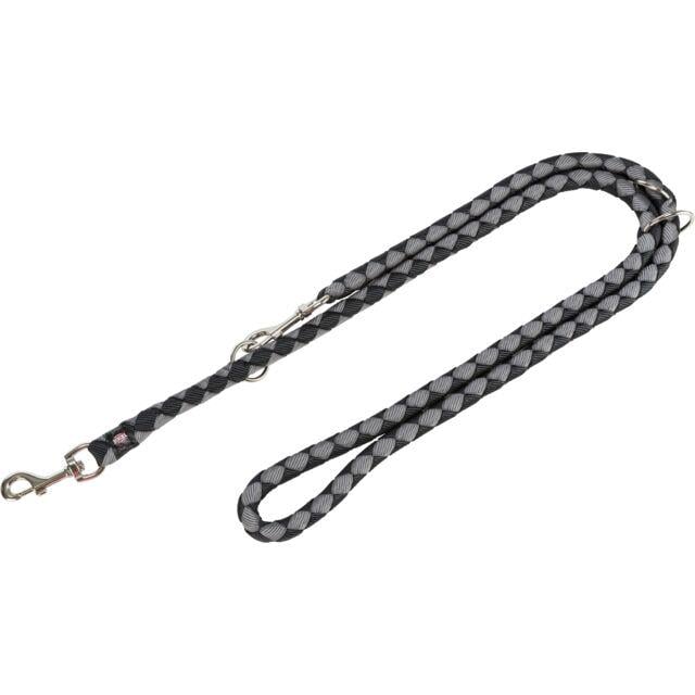 Поводок регулируемый Trixie Cavo для собак L 200 см Черный/Графитовый (TX-143620)