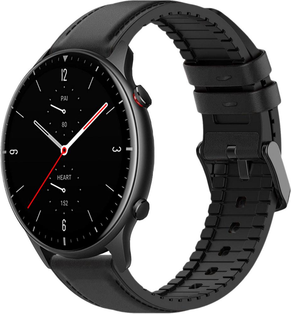 Ремешок кожаный Tamyx для Amazfit GTR 2 Black (31622-2B)